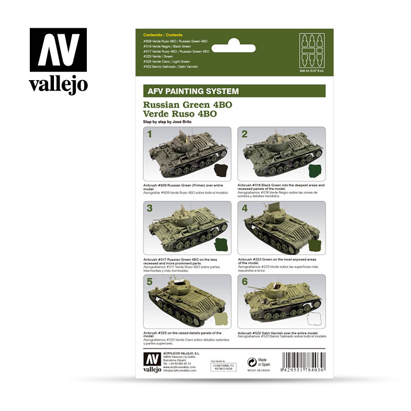 78403 AFV Painting System Russian Green 4BO 6 x 8 ml