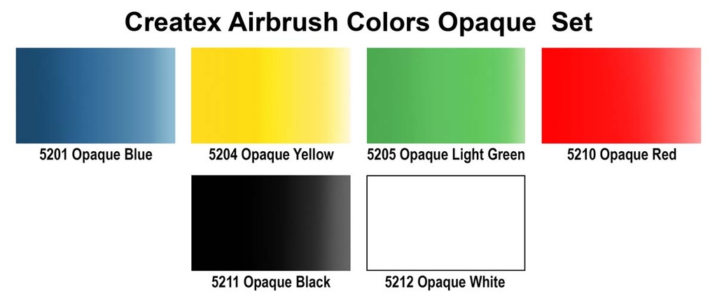 Createx 5803-00 Opaque Airbrush Set 6 x 60 ml