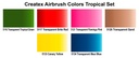 Createx 5810-00 Tropical Airbrush Set 6 x 60 ml