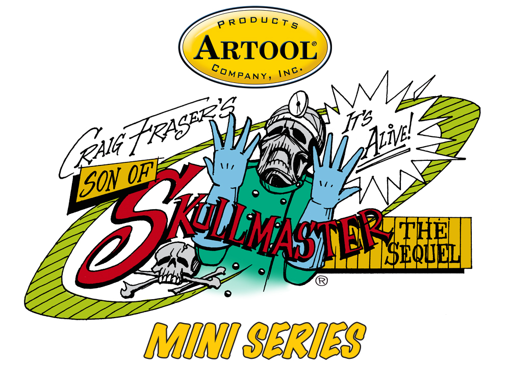 ARTOOL FH SK 9 MS Son of Skullmaster Mini Series Set (4 Stk.) Freihand Airbrush Schablonen von Craig Fraser