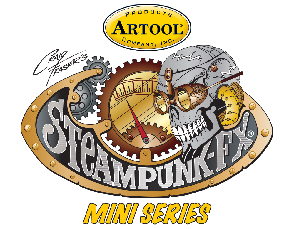 ARTOOL FH SPFX 7 MS Steampunk FX Mini Series Set (6 Stk.) Freihand Airbrush Schablonen von Craig Fraser