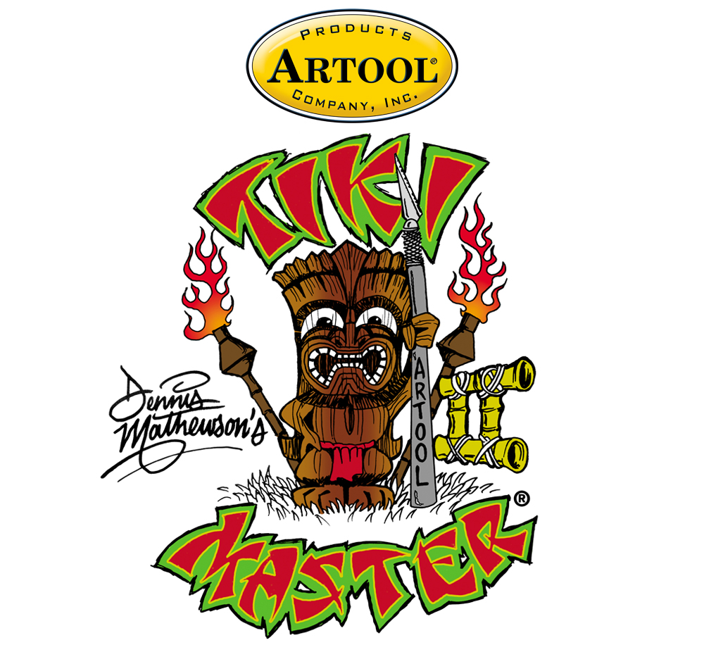 ARTOOL FH TM 12 Tiki Master II Freakin' Tikis Freihand Airbrush Schablone von Dennis Mathewson