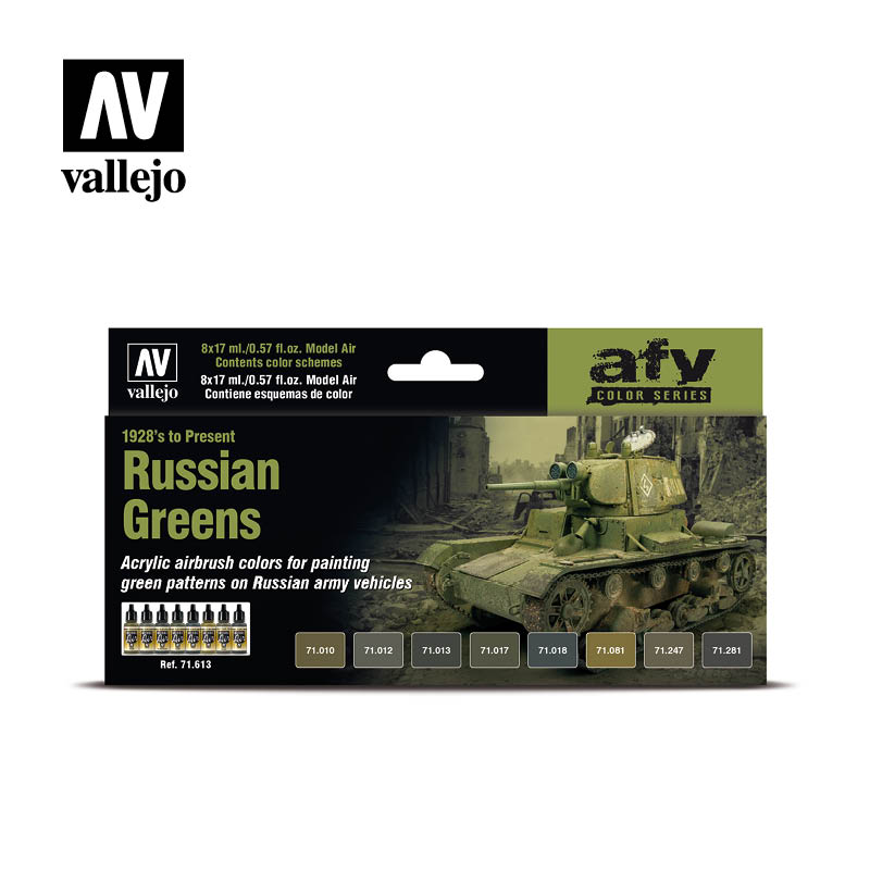 AFV Color Series Russian Greens 1928´s to present 8 x 17 ml