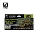 71614 AFV Color Series WWII British Colours UK/BEF/Europe 1939-1945 8 x 17 ml