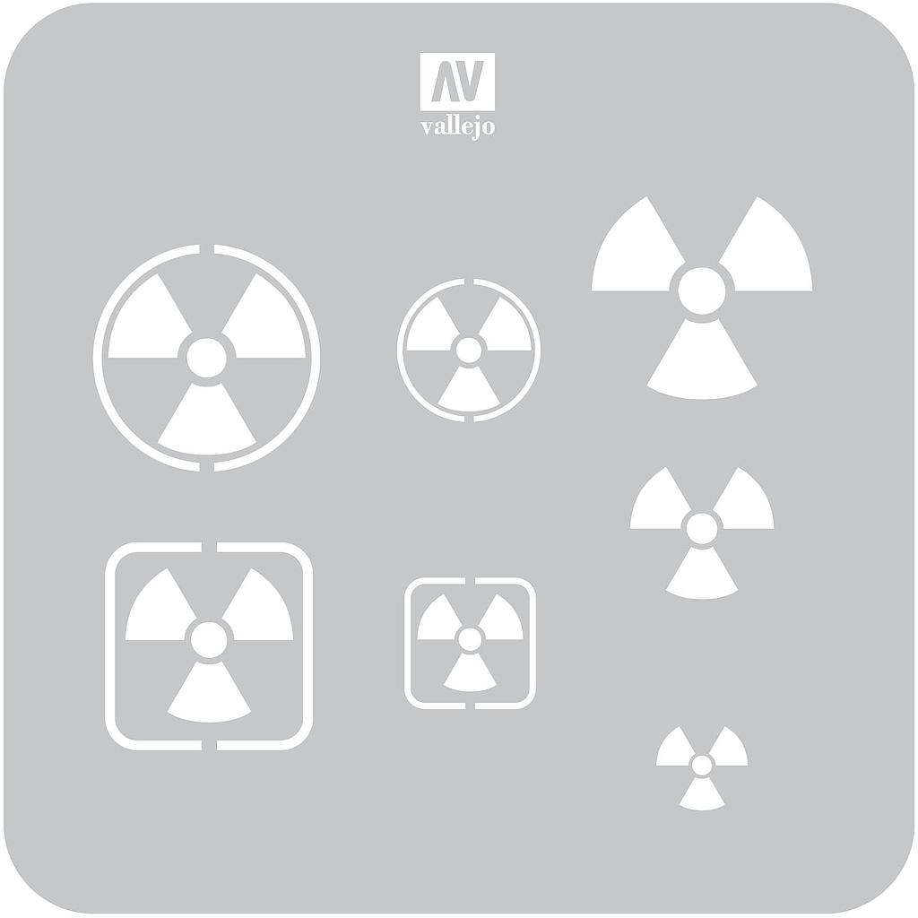 ST-SF005 Sci-Fi & Fantasy Radioactivity Signs 125 mm x 125 mm (1/4 PU)