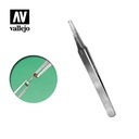 Flat Rounded Stainless Steel Tweezers (1/6 PU)