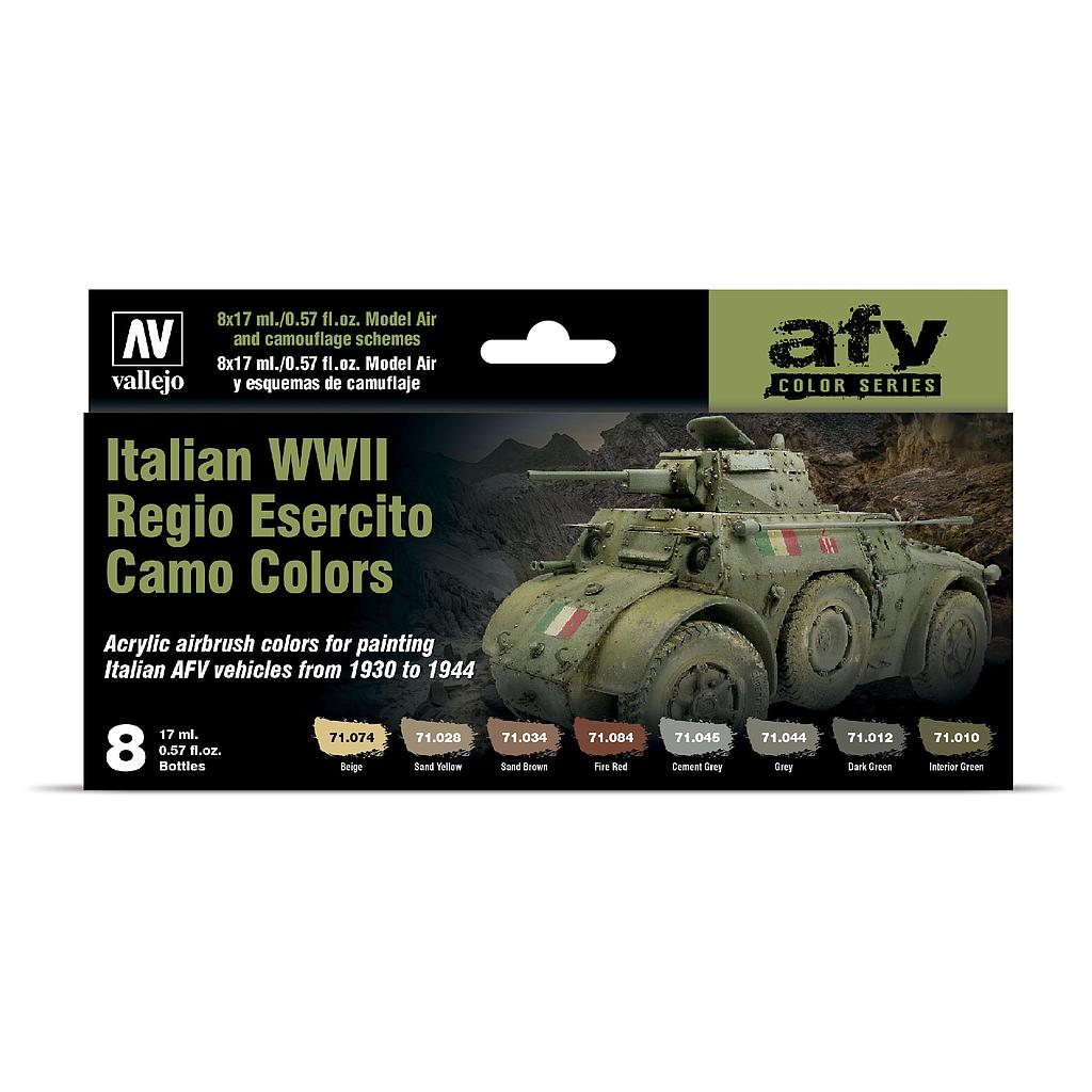 AFV Color Series Italian WWII Regio Esercito Camo Colors 8 x 17 ml