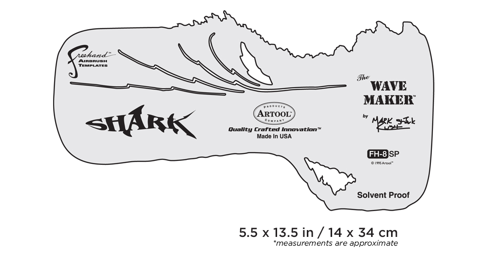 ARTOOL FH 8 The Wave Maker Freehand Airbrush Template by Mark "The Shark" Rush (200308)