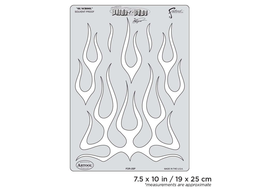 ARTOOL FOR 2 SP Freehand Airbrush Template Flame-o-rama Ol' School by Craig Fraser (200322)