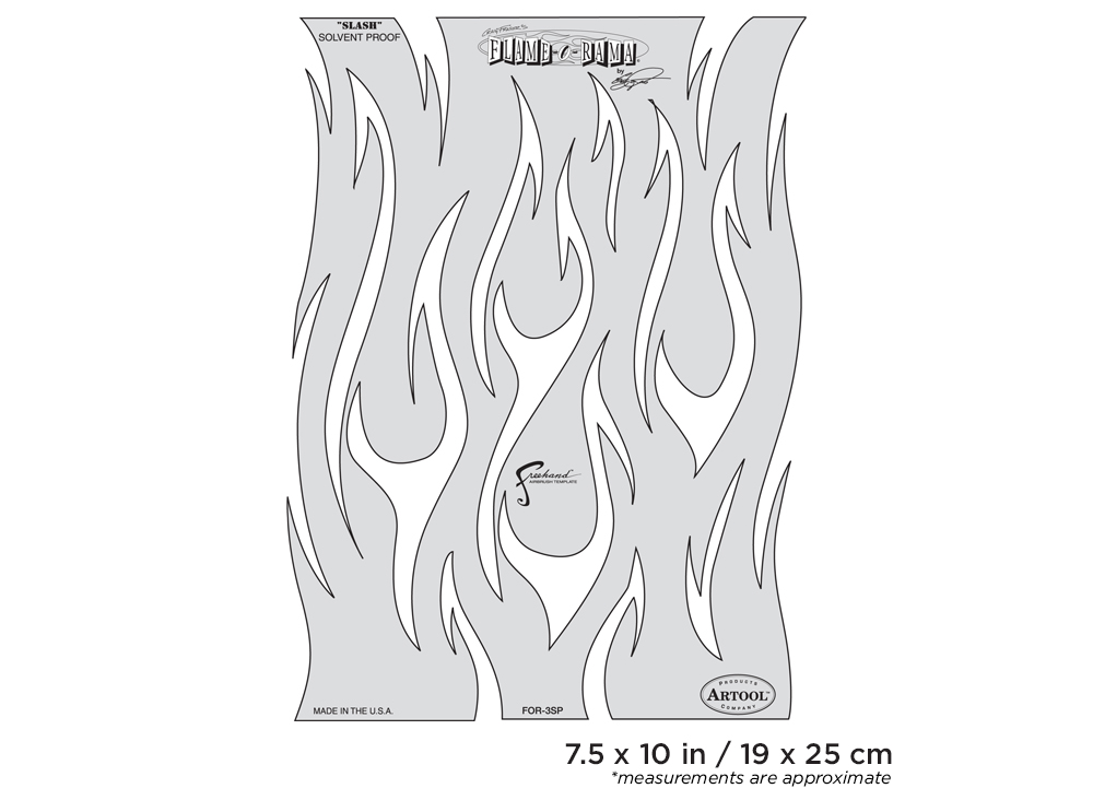 ARTOOL FOR 3 SP Freehand Airbrush Template Flame-o-rama Slash by Craig Fraser (200324)