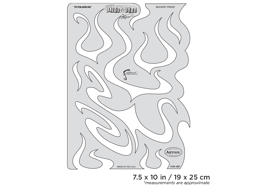 ARTOOL FOR 4 Freehand Airbrush Template Flame-o-rama Funkadelik by Craig Fraser (200325)