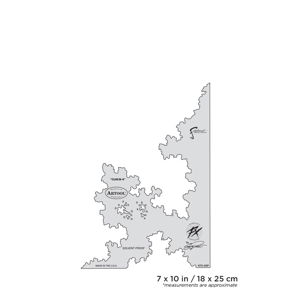 ARTOOL KFX 5 SP Kustom FX Cloud-9 Freehand Airbrush Template by Craig Fraser (200345)