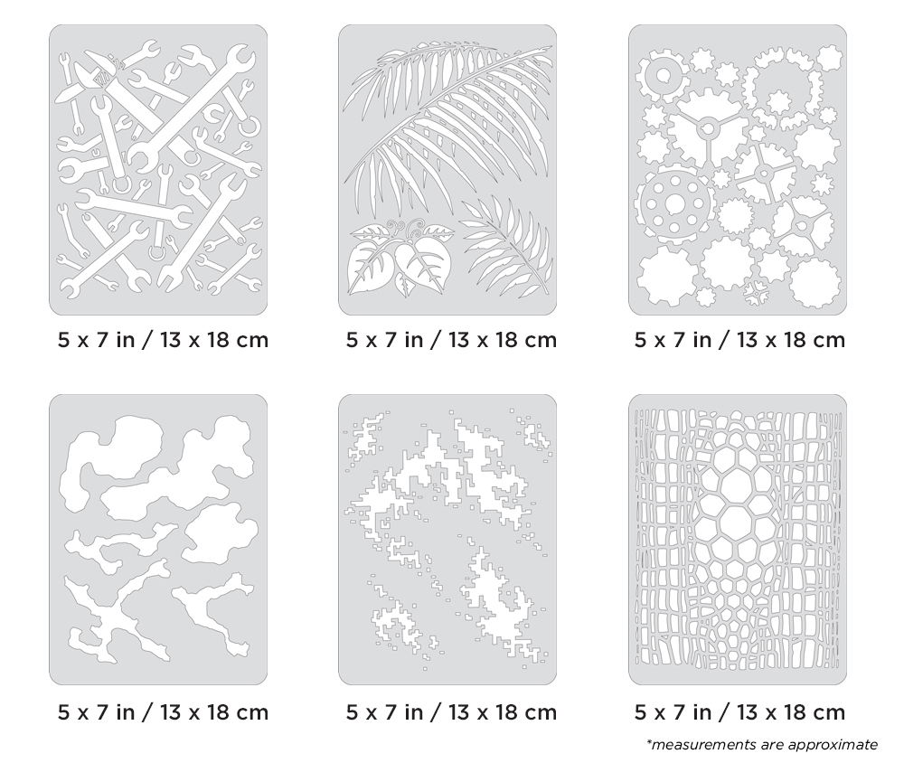 ARTOOL FH FX4 28 MS FX4 Mini Series Set (6 pcs.) Freehand Airbrush Templates by Craig Fraser (200464)