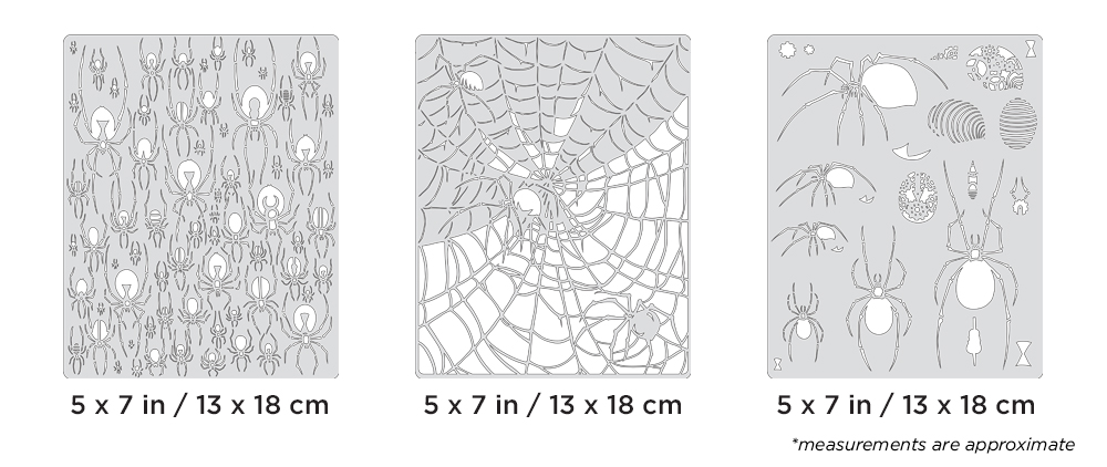 ARTOOL FH SM 4 MS Spider Master Mini Series Set (3 Stk.) Freihand Airbrush Schablonen von Craig Fraser (200489)