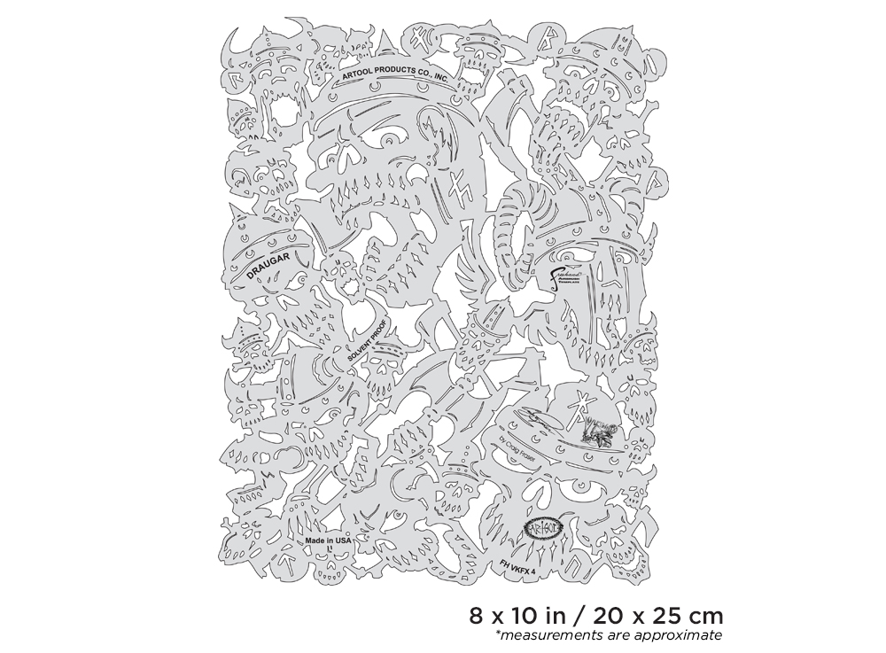 ARTOOL FH VKFX 4 Viking FX Draugar Freehand Airbrush Template by Craig Fraser (200501)