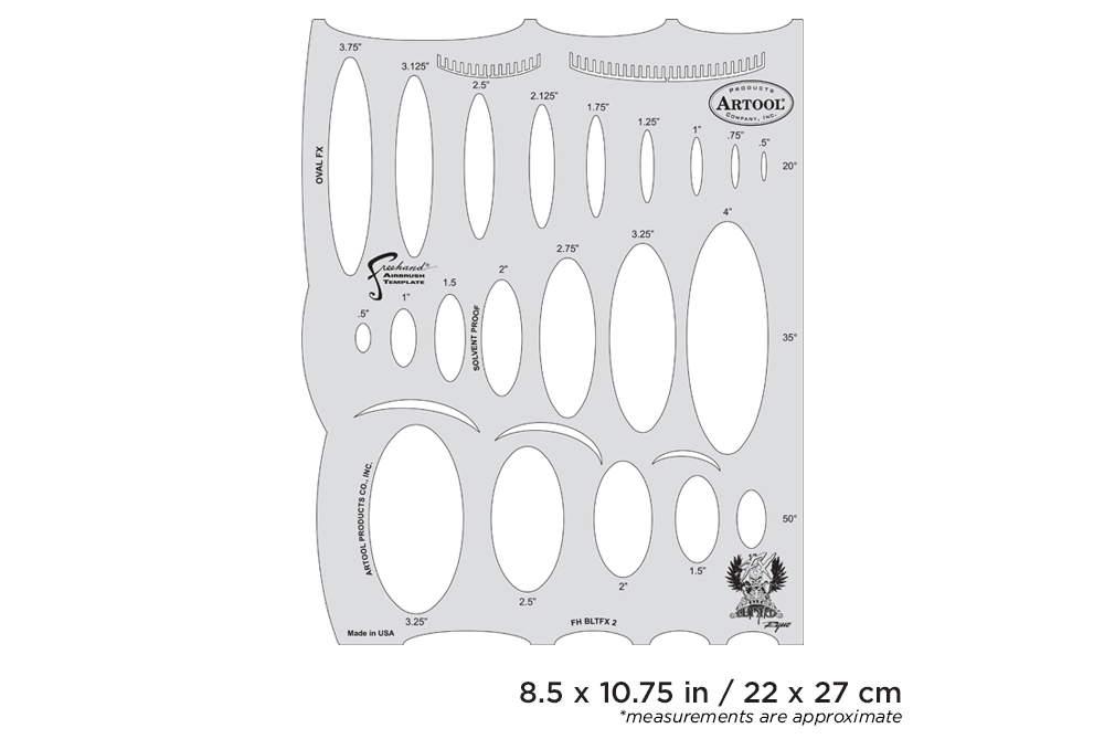 ARTOOL FH BLTFX 2  Blasted FX Oval FX Freehand Airbrush Template by Ryan "Ryno" Templeton (200506)