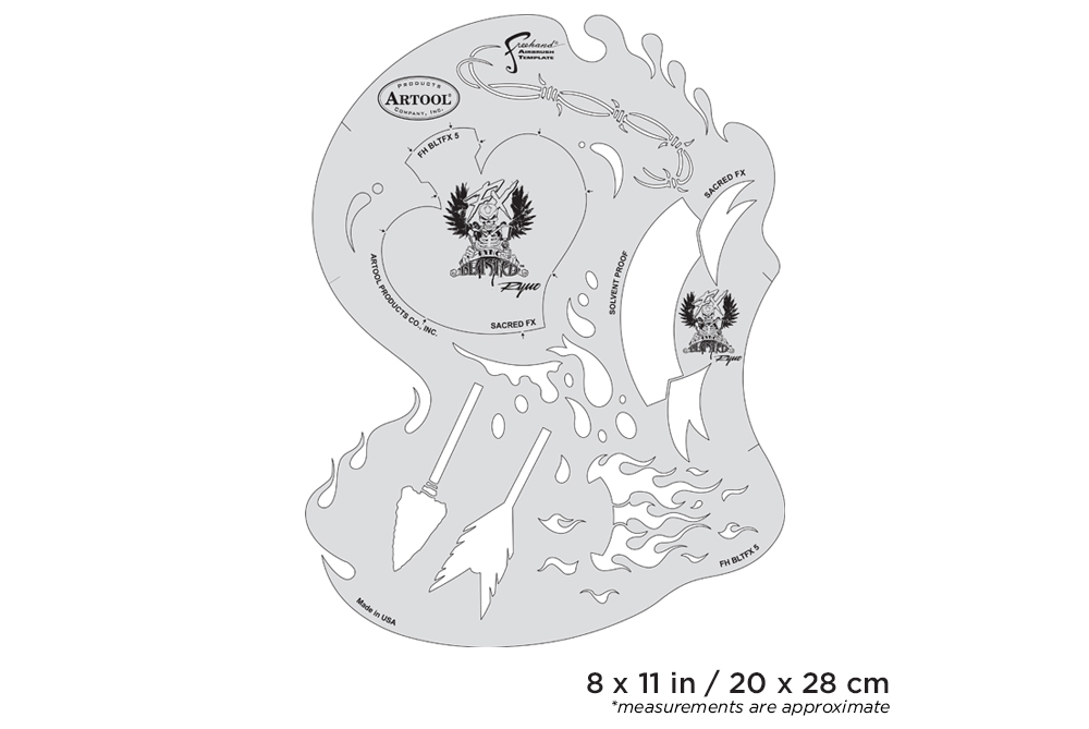 ARTOOL FH BLTFX 5 Blasted FX Sacred FX Freehand Airbrush Template by Ryan "Ryno" Templeton (200509)
