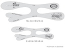 ARTOOL FH HS 1 "H" Stencil (2 pcs.) Freehand Airbrush Templates by Craig Fraser (200513)