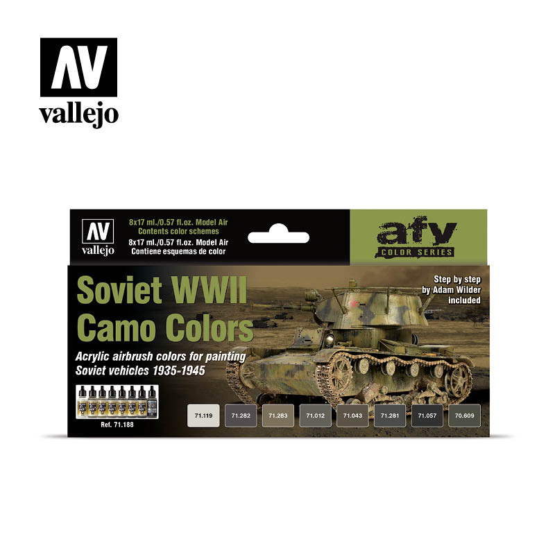 71188 AFV Color Series Soviet WWII Camo Color 8 x 17 ml