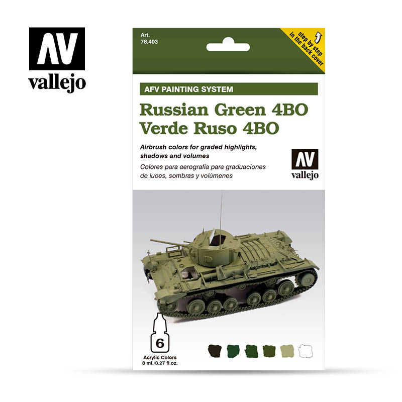 AFV Painting System Russian Green 4BO 6 x 8 ml