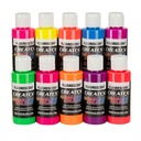 Createx 5817-00 Color Fluorescent Airbrush Set 10 x 60 ml