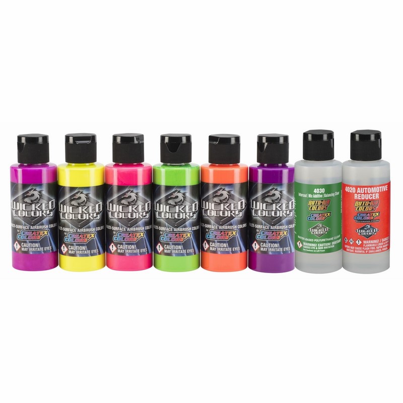 (DG in LQ / UN 1993) Wicked W103-B Fluorescent Set 8 x 60 ml