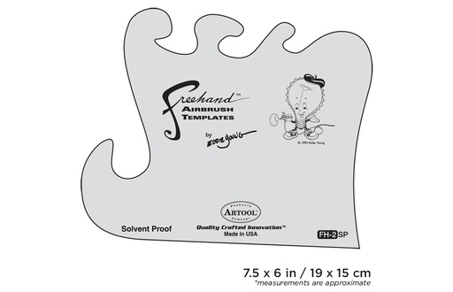 [IW-FH2SP] ARTOOL FH 2 SP Freehand Airbrush Template by Eddie Young (200301)