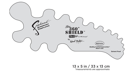 [IW-FH3SP] ARTOOL FH 3 SP The 360° Shield Freehand Airbrush Template by Richard Montoya (200302)