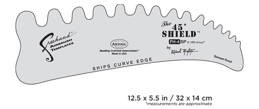 [IW-FH4SP] ARTOOL FH 4 SP The 45° Shield Freehand Airbrush Template by Richard Montoya (200303)