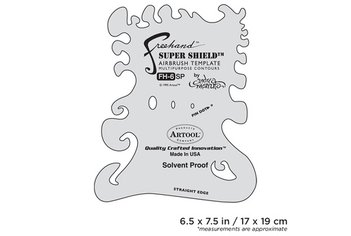 [IW-FH6SP] ARTOOL FH 6 SP Super Shield Freihand Airbrush Schablone von Andrea Mistretta (200305)