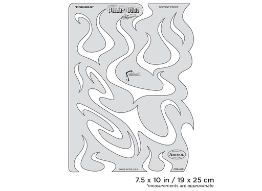 [IW-FOR4SP] ARTOOL FOR 4 Freehand Airbrush Template Flame-o-rama Funkadelik by Craig Fraser (200325)