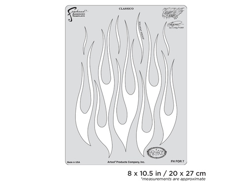 [IW-FHFOR7] ARTOOL FH FOR 7 Flame-o-rama 2 Classico Freehand Airbrush Template by Craig Fraser (200328)