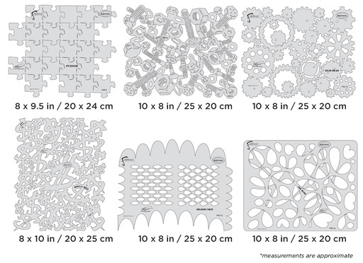 [IW-FXII14SP] ARTOOL FXII 14 SP FX II (6 pcs.) Freehand Airbrush Template Set by Craig Fraser (200354)