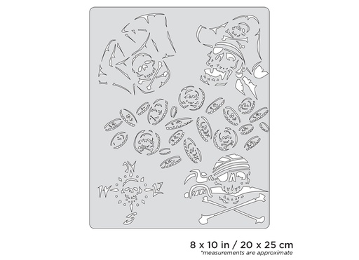 [IW-FHSK12SP] ARTOOL FH SK 12 SP Curse of Skullmaster Buccaneer Freehand Airbrush Template by Craig Fraser (200366)