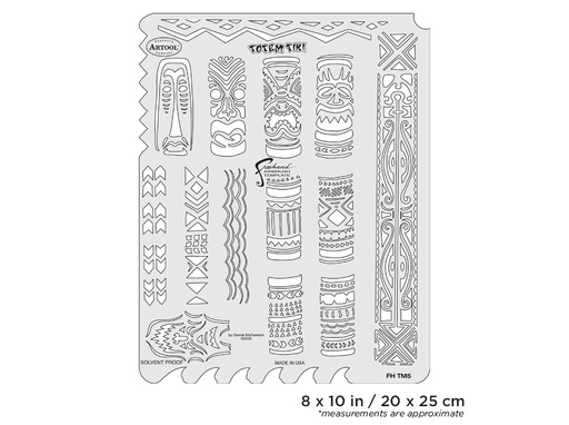 [IW-FHTM5] ARTOOL FH TM 5 Tiki Master Totem Tiki Freehand Airbrush Template by Dennis Mathewson (200382)