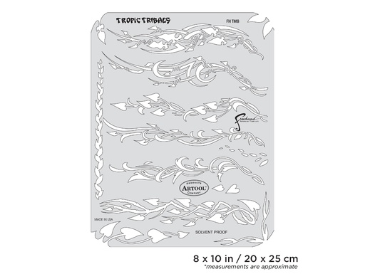 [IW-FHTM8] ARTOOL FH TM 8 Tiki Master II Tropic Tribals Freehand Airbrush Template by Dennis Mathewson (200386)