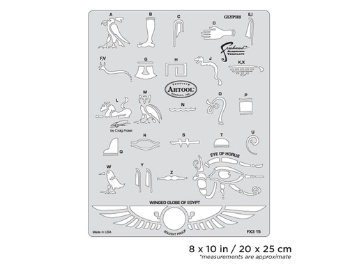 [IW-FX315SP] ARTOOL FX3 15 SP FX3 Glyphs Freihand Airbrush Schablone von Craig Fraser (200394)