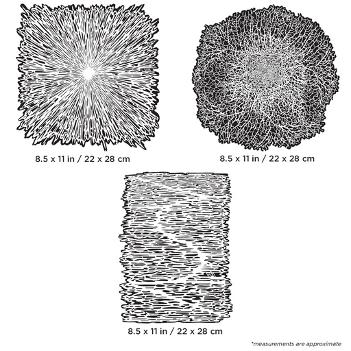 [IW-FHTFX20] ARTOOL FH TFX 2 Texture FX 2 (3 pcs.) Freehand Airbrush Templates by Gerald Mendez (200526)