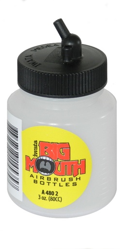 [IW-A4802] A 480 2 “Big Mouth“ container 80 ml with Plastic Connector (200727)