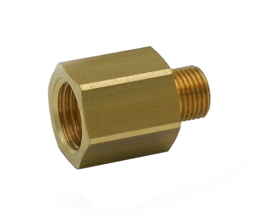 [262168] Hexagon Reducing Nipple 1/4″ fem. thread to 1/8″ male thread