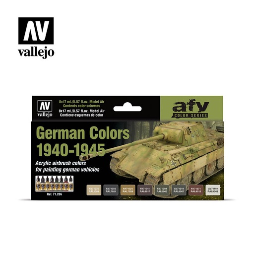 [571206] 71206 AFV Color Series German Colors 1940-1945 8 x 17 ml