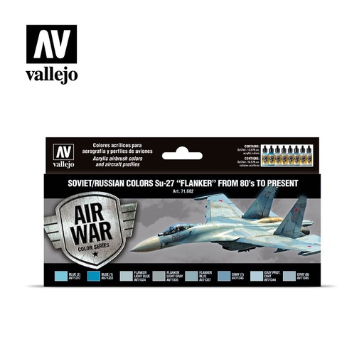 [571602] *Air War Soviet/Russian Colors Su-27 Flanker from 80's to present 8 x 17 ml