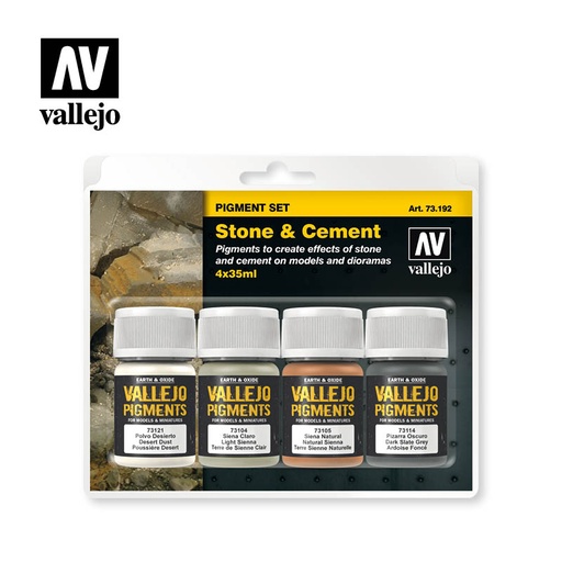 [573192] Pigment Set Stone & Cement 4 x 35 ml