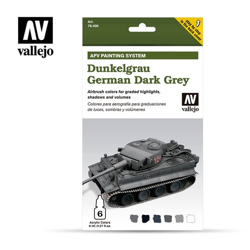 [578400] 78400 AFV Painting System Dunkelgrau German Dark Grey 6 x 8 ml