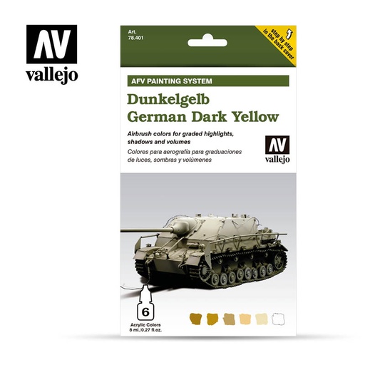 [578401] AFV Painting System Dunkelgelb German Dark Yellow 6 x 8 ml