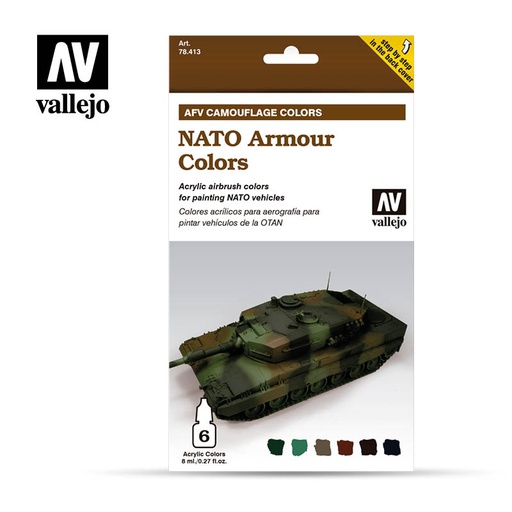 [578413] 78413 AFV Camouflage Colors NATO Armour Colors 6 x 8 ml