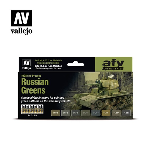 [571613] 71613 AFV Color Series Russian Greens 1928´s to present 8 x 17 ml