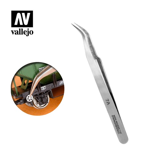 [5T12004] Extra Fine Curved Tweezers (1/6 PU)