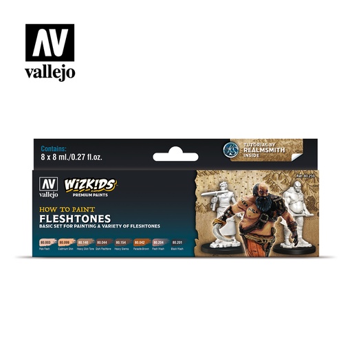 [580259] WizKids Premium Paints Fleshtones 8 x 8 ml