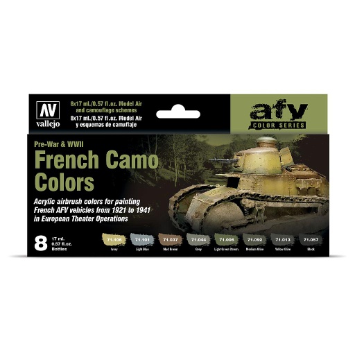 [571644] AFV Color Series French Camo Colors Pre-War & WWII 8 x 17 ml